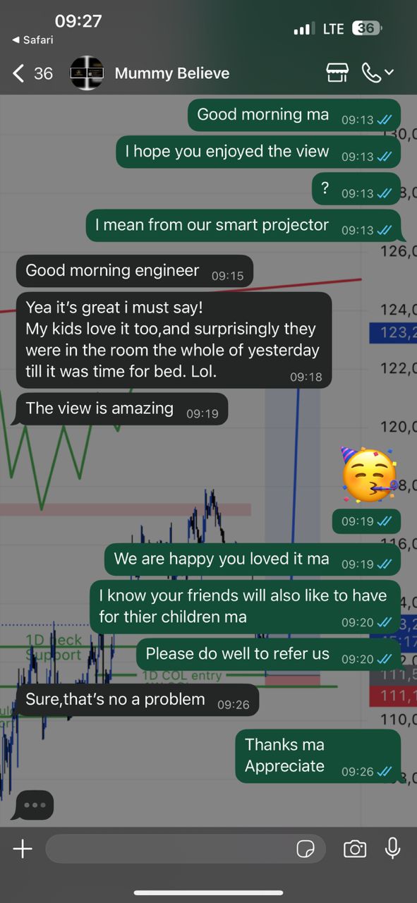 Customer testimonial for BSmart Home 4K Projector - satisfied user feedback